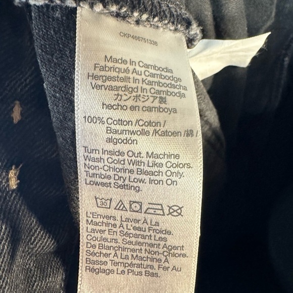 Madewell Baggy Straight Gray Black Denim Jeans Loose Womens Size 26 - Picture 7 of 8